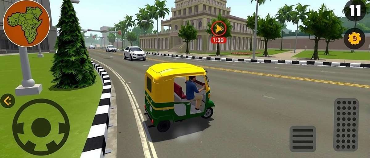 Hyderabad Elite - Auto Rickshaw Gameplay Hyderabad Elite gameplay showing auto rickshaw navigation